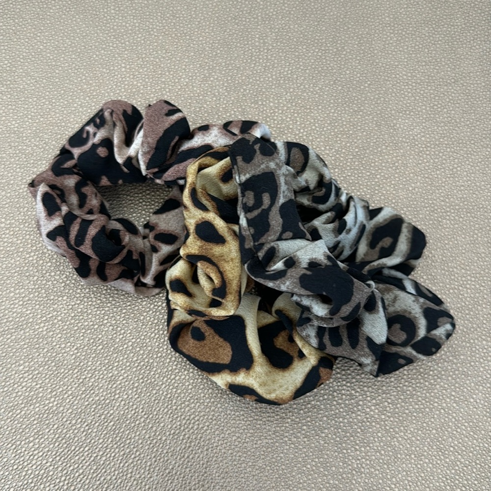 Leopard Scrunchie Set 3